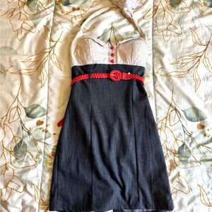 Stylish Patriotic Vintage Halter Dress